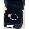 Image 3 : 925 STERLING SILVER MICHAEL HILL RING, SET W/ POSSIBLE AQUAMARINE STONE, SIGNED, SIZE 7