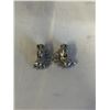 Image 2 : VINTAGE PAIR OF SILVER SHERMAN CLIP ON EARRINGS, EACH MARKED