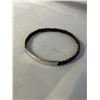 Image 2 : VINTAGE HAND CRAFTED SILVER W/ TWISTED CORD BANGLE AND HAND PAINTED PENDANT