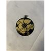 Image 3 : VINTAGE HAND CRAFTED SILVER W/ TWISTED CORD BANGLE AND HAND PAINTED PENDANT