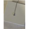 Image 2 : 925 STERLING SILVER W/ 9 DIAMONDS PENDANT W/ CHAIN SMALL NECKSIZE 11"