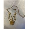 Image 2 : SOUTHEAST ASIAN 22K GOLD PLATED NECKLACE, SELF ADJUSTABLE LENGTH