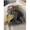 Image 3 : LARGE BAG OF MISC COSTUME JEWELRY, PARTS ETC