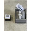 Image 1 : FOSSIL PORCELINE LADIES WATCH AND STERLING SLIVER RING BAND