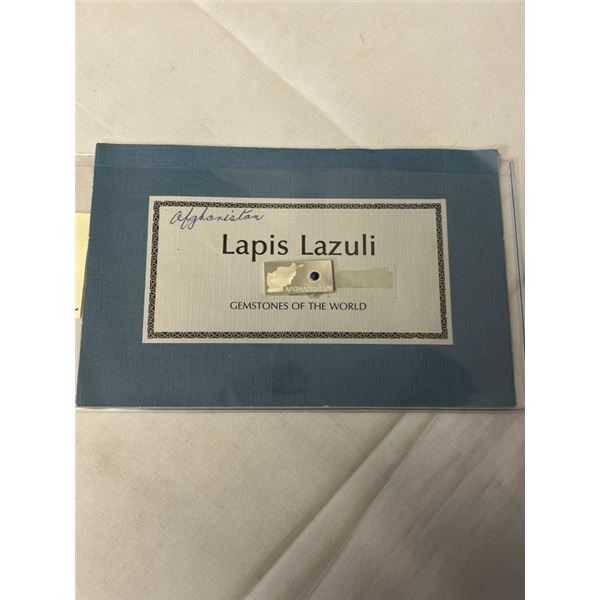LAPIS LAZULI GEMSTONE IN SOLID STERLING SILVER BAR .925 SILVER