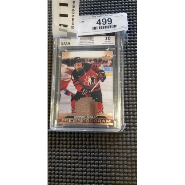 UPPER DECK CONNOR BEDARD HOCKEY CARD