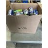 Image 2 : BOX OF ASSROTED DRINKS ZEVIA, ALANI, ETC, AND OPEN CASE OF ZEVIA SOFT DRINKS