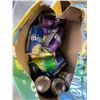Image 3 : BOX OF ASSROTED DRINKS ZEVIA, ALANI, ETC, AND OPEN CASE OF ZEVIA SOFT DRINKS