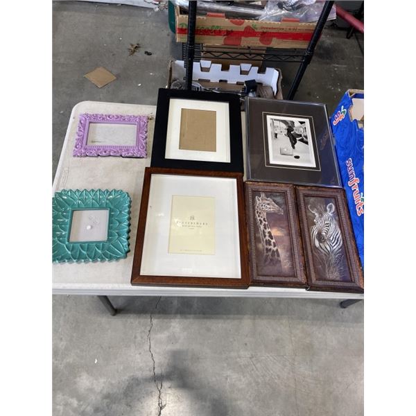 TRAY OF 7 VARIOUS PICTURE FRAMES