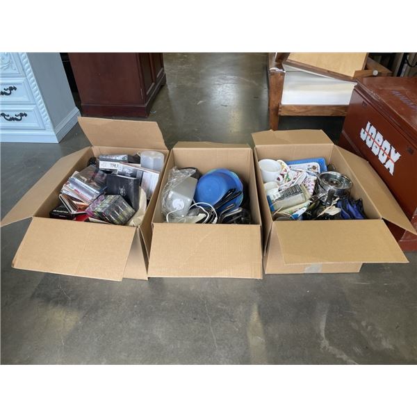 3 BOXES OF ESTATE GOODS