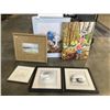 Image 1 : LOT OF FRAMED ART AND CANVAS PRINTS AND 1 SIGNED  WATERCOLOUR
