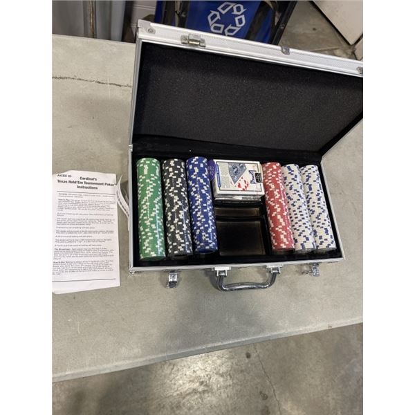 CASED POKER CHIP SET, UNUSED