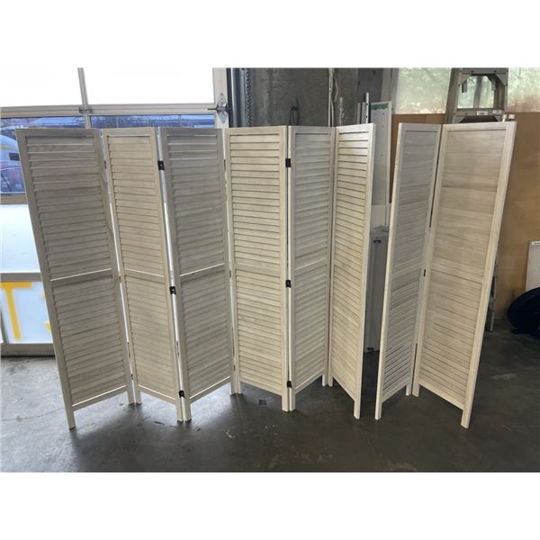 8 PANEL ROOM DIVIDER - MISSING 1 SET OF HARDWARE