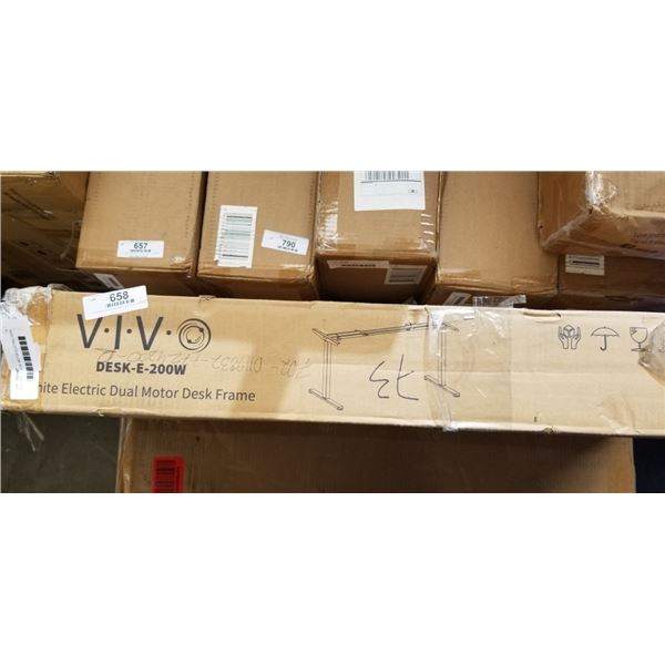 VIVO WHITE DUAL MOTOR ELECTRIC DESK FRAME