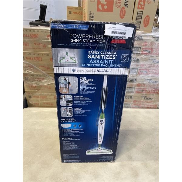 AS NEW BISSELL POWERFRESH 2 IN 1 STEAM MOP