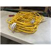 Image 2 : AS NEW 75FT YELLOW  INDOOR OUTDOOR HEAVY DUTY LIGHTED 3 WIRE GROUNDED EXTENSION CORD 16AWG