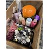 Image 3 : WOOD CRATE OF ASSORTED BEAUTY PRODUCTS