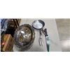 Image 1 : SHEFFIELD 7537 SILVER PLATED PLATTER, DEBUYER 8 INCH SKILLET, VICTORINOX KNIFE, AND POULTRY SHEARS