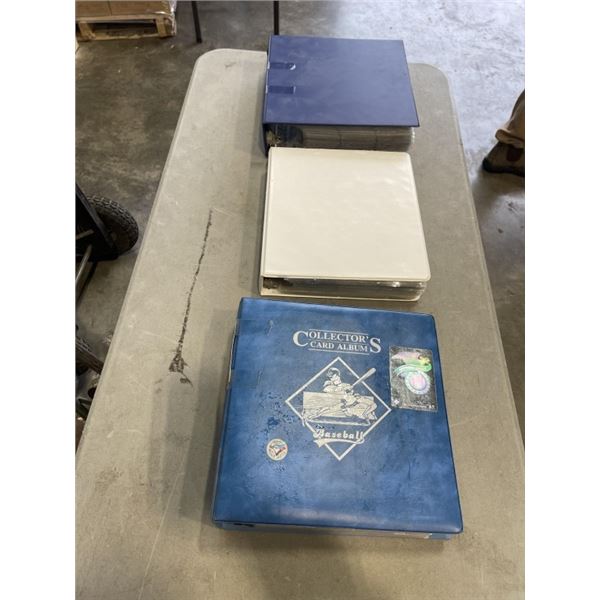 LOT OF 3 LARGE BINDERS OF HOCKEY CARDS - 90S PINNACLE, TOPPS, OPC