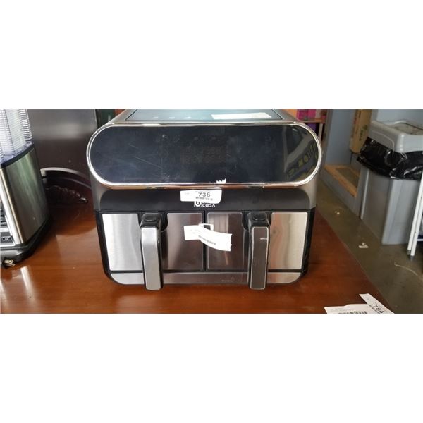 AS NEW ULTIMA COSA  8.5QT DIGITAL DUAL ZONE AIR FRYER - TESTED WORKING, RETAIL $299