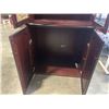 Image 4 : 2 PC MAHOGANY FINISH  LIBRARY CABINET