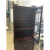 Image 5 : 2 PC MAHOGANY FINISH  LIBRARY CABINET