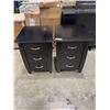 Image 1 : PAIR OF SOLID WOOD 3 DRAWER NIGHT STANDS