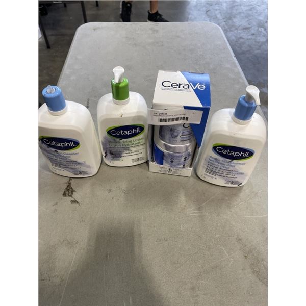 ASSORTED CETAPHIL AND CERAVE MOISTURIZERS