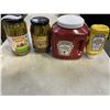 Image 1 : 1 JAR OF PICKLED ASPARGUS, 1 JAR OPF PICKLED BEANS, 2.84L KETCHUP AND HEINZ MUSTARD