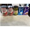 Image 1 : 2 CANS OF TOMATOE JUICE, 1 PICKELED ASPARAGUS, AND 2 HYDRA PLUS DRINKS