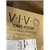 Image 2 : VIVO BLACK ADJUSTABLE PC CART WITH STORAGE
