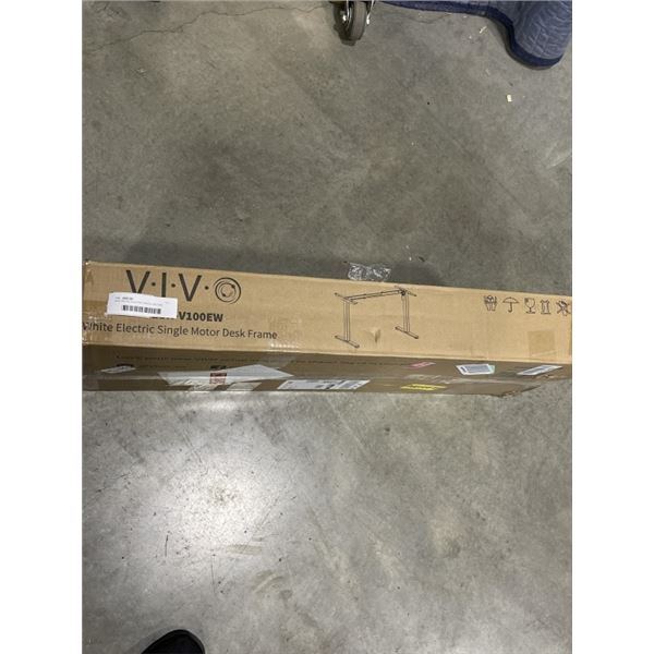 VIVO WHITE ELECTRIC SINGLE MOTOR DESK FRAME