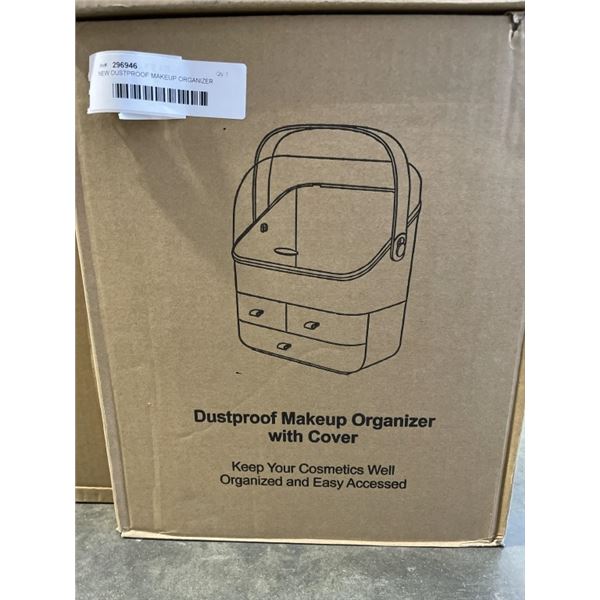NEW DUSTPROOF MAKEUP ORGANIZER WITH COVER