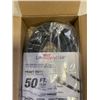 Image 2 : AS NEW 50FT BLACK  INDOOR OUTDOOR HEAVY DUTY LIGHTED 3 WIRE GROUNDED EXTENSION CORD 14AWG