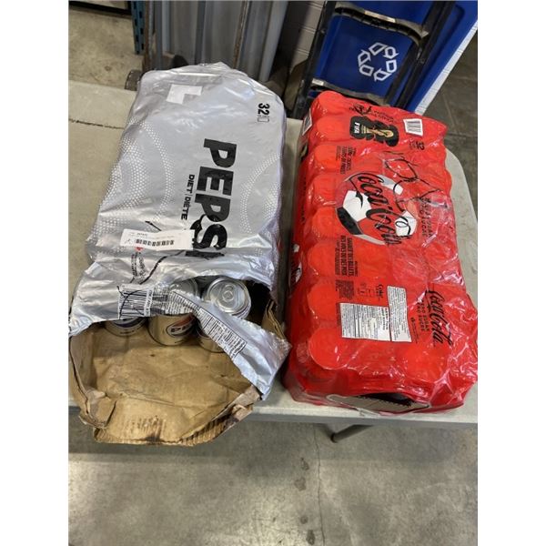 FLAT OF COCA COLA AND DIET PEPSI - MISSING SOME CANS