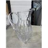 Image 3 : 2 VINTAGE GLASS VASES, TRUMPET STYLE PINWHEEL AND VINTAGE SUDETY LEAD CRYSTAL PINWHEEL
