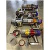 Image 1 : BOX OF VARIOUS DYSON VACUUMS FOR PARTS OR REPAIR