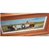 Image 2 : 3 VINTAGE OIL ON CANVAS ARTWORKS, WOOD FRAMED