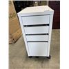 Image 1 : WHITE 4 DRAWER ROLLING ORGANIZER