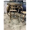 Image 6 : ORNATE GOLD DINING TABLE WITH 4 CHAIRS, QUALITY MADE, HEAVY METAL
