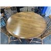 Image 2 : ROUND MAPLE TABLE AND 4 SPINDLE BACK CHAIRS