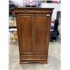 Image 1 : 2 DOOR SOLID WOOD WARDORBE WITH POWER