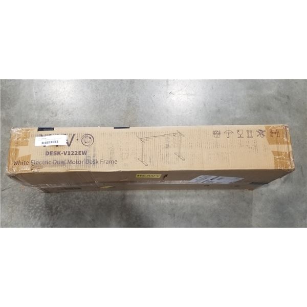 VIVO WHITE ELECTRIC DUAL MOTOR DESK FRAME