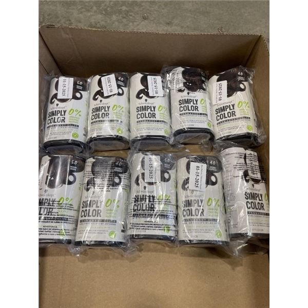 10 NEW SIMPLY COLOR PERMAMENT HAIR COLOR, MEDIUM BROWN