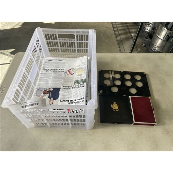 LOT OF COIN HOLDERS AND ARTICLES