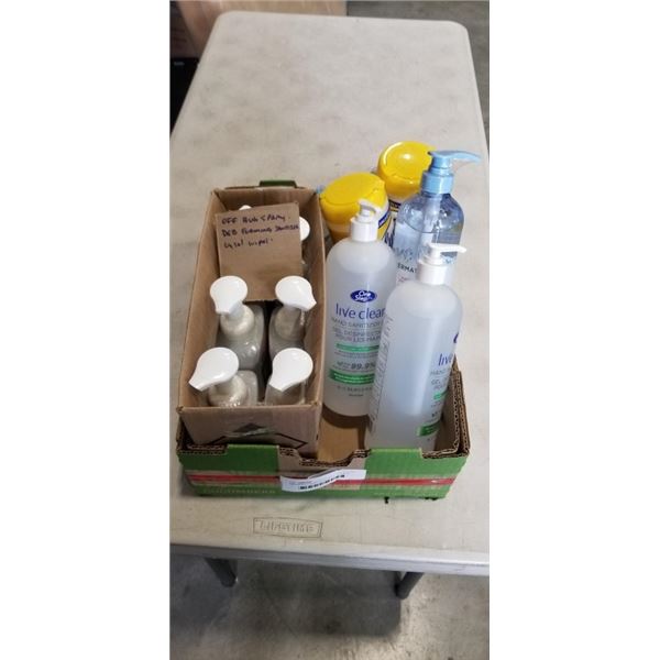 ASSORTED CLEANING SUPPLY, OFF BUG SPRAY, FOAMING SANITIZER, LYSOL WIPES