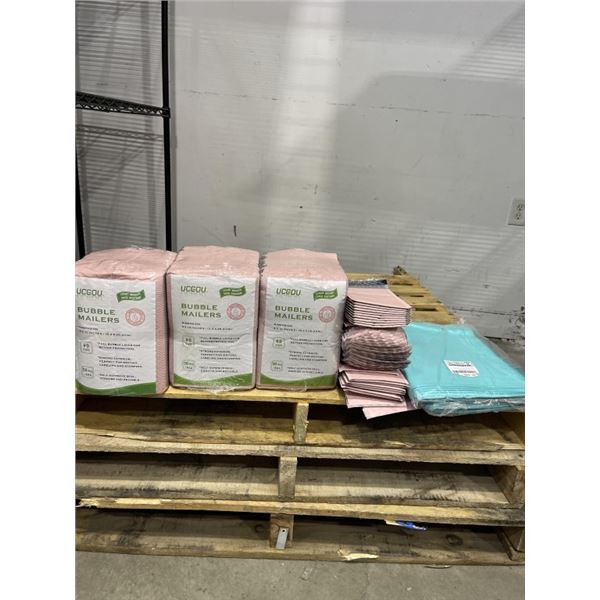 LARGE LOT OF NEW ASSORTED BUBLE MAILERS, ENVELOPES ETC