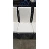 Image 3 : SET OF 4 MODERN DINING CHAIRS, WOOD WITH WHITE LEATHER