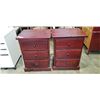 Image 1 : PAIR OF SOLID WOOD 3 DRAWER NIGHT STANDS