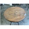 Image 3 : WOOD TOP ROUND TABLE